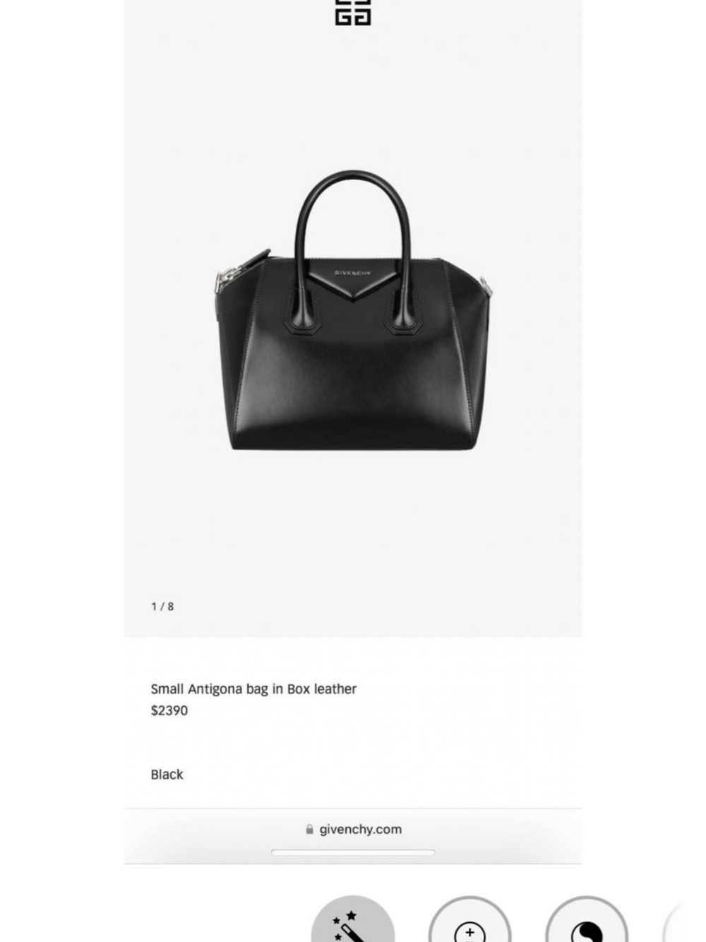 Givenchy Black Top-Handle Satchel with Gold Hardware - Picture 2 of 2